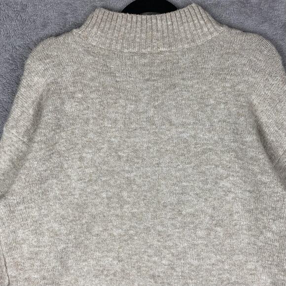 Simply Vera Vera Wang Sweater Womens Medium Gray Cable Knit Mock Neck Pullover - Picture 7 of 16